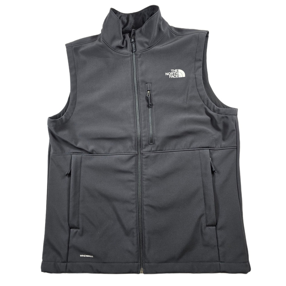 The North Face WindWall Vest Mens Medium Black Softshell Full Zip NF0A4R2C